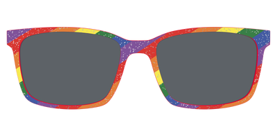 The Polarized Traditional Pride Flag Glitter Sun Top - Front Top Thumbnail - Pair Eyewear
