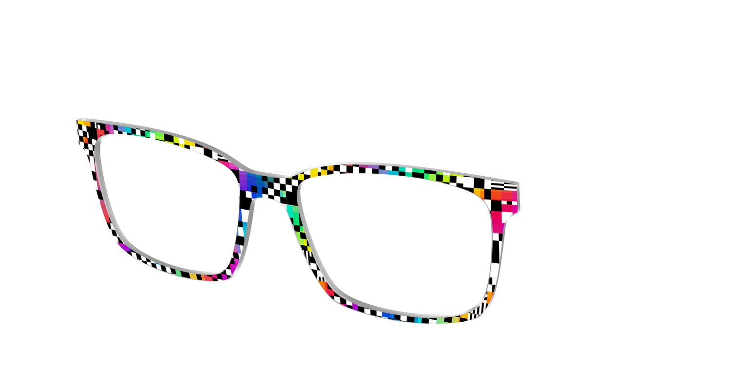 The Prismatic Check - Angle Top Image - Pair Eyewear