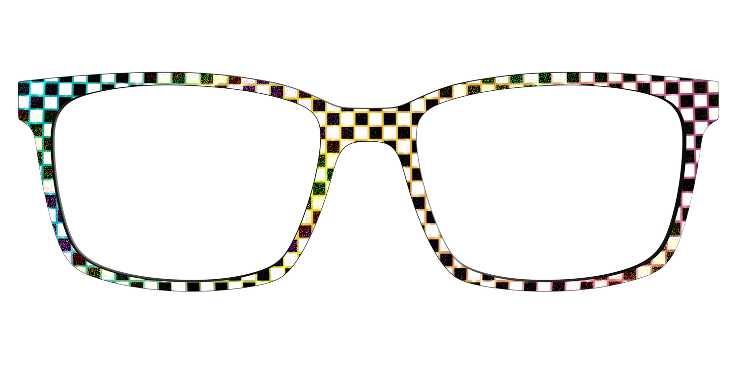 The Rainbow Foil Check - Lifestyle Kirby Top Image - Pair Eyewear