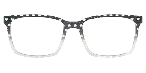 The Rainbow Foil Hearts Gradient Crystal - Kirby Top - Pair Eyewear