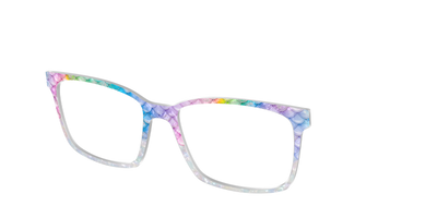 The Rainbow Pearl Scales Crystal - Angle Top Thumbnail - Pair Eyewear