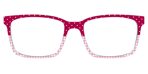 The Raspberry Pin Dot Split - Kirby Top - Pair Eyewear