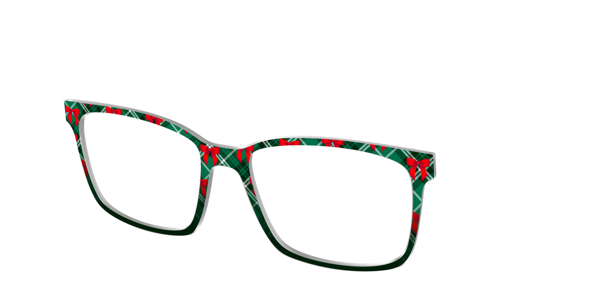 The Ribbon-Clad Plaid - Angle Top Image - Pair Eyewear