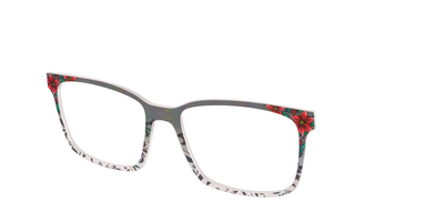 The Romantic Poinsettia Holographic Crystal - Angle Top Thumbnail - Pair Eyewear