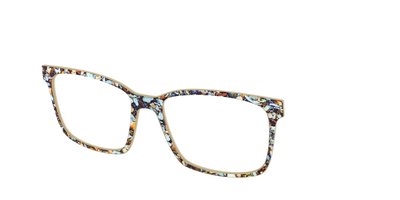 The Seashell Tortoise with Holographic Glitter - Angle Top Thumbnail - Pair Eyewear