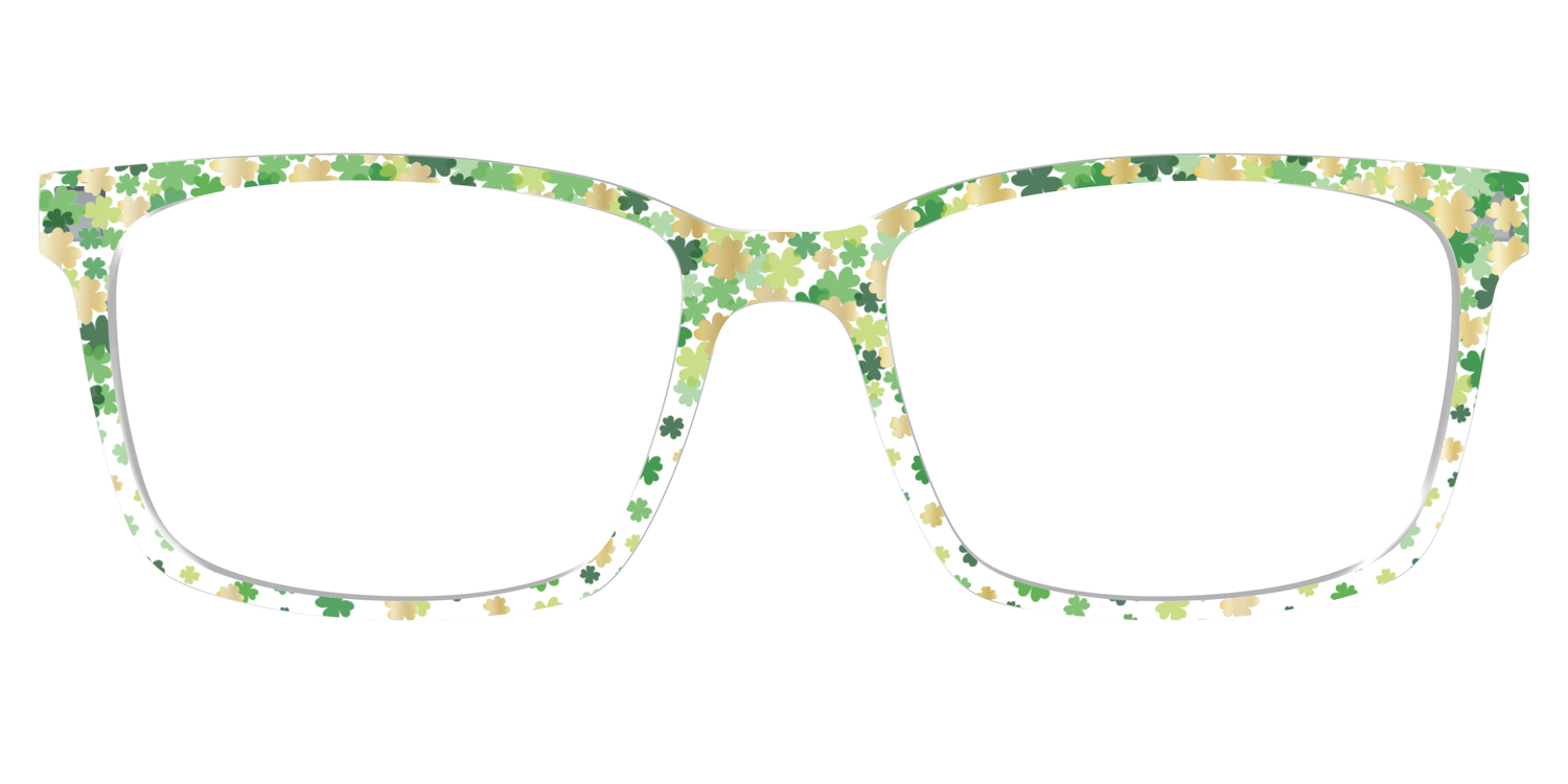 The Shamrock Foil Confetti Crystal - Lifestyle Kirby Top Image - Pair Eyewear