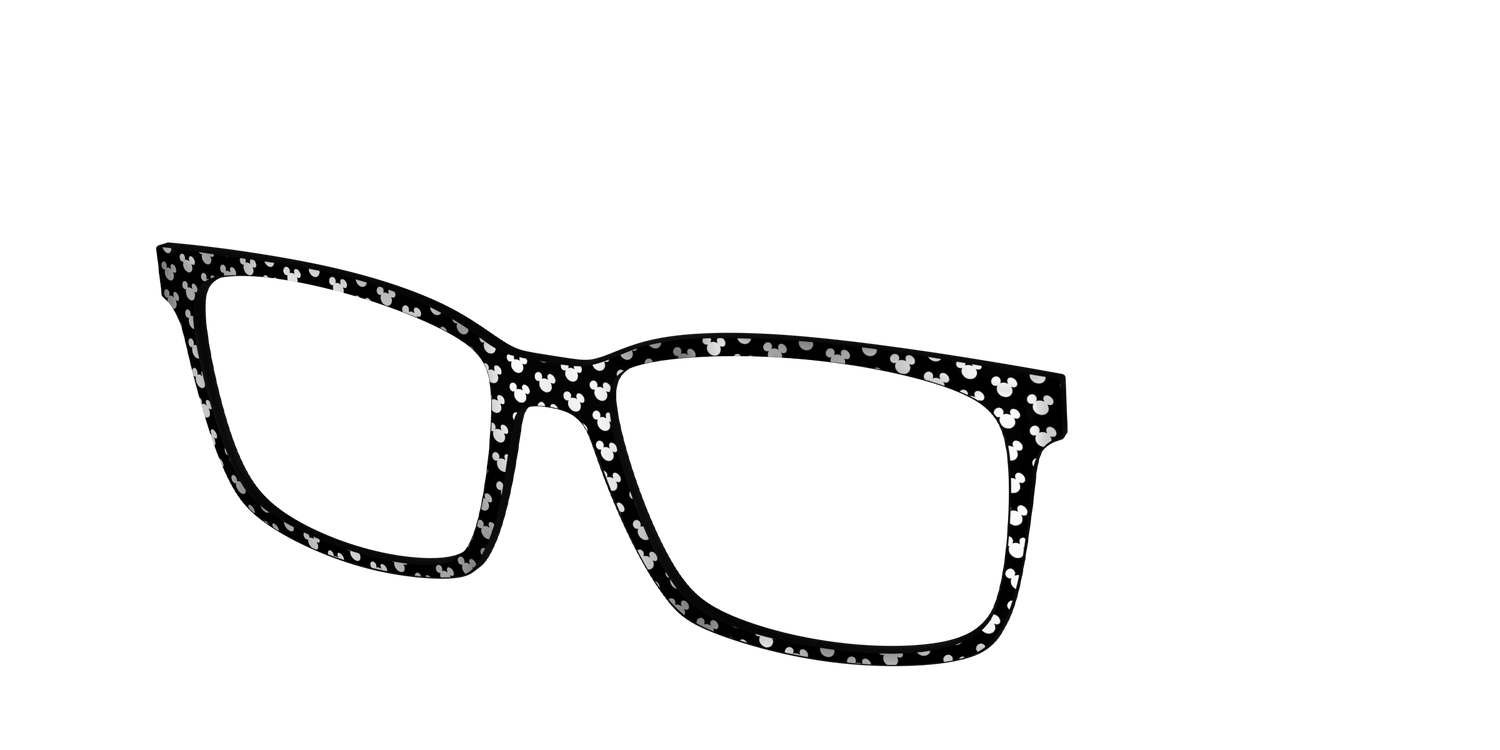 The Silver Foil Mickey - Angle Top Image - Pair Eyewear