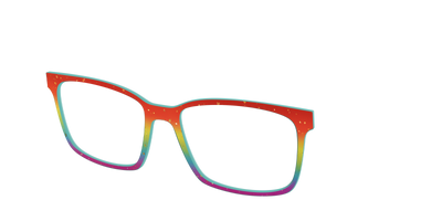 The Spectrum Gradient with Gold Flakes - Angle Top Thumbnail - Pair Eyewear