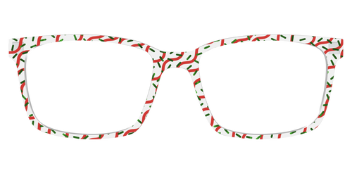 The Sweet Holiday Treat Crystal with Green Foil - Kirby Top - Pair Eyewear