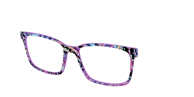 The Vaporwave Marble with Star Glitter - Angle Top Thumbnail - Pair Eyewear