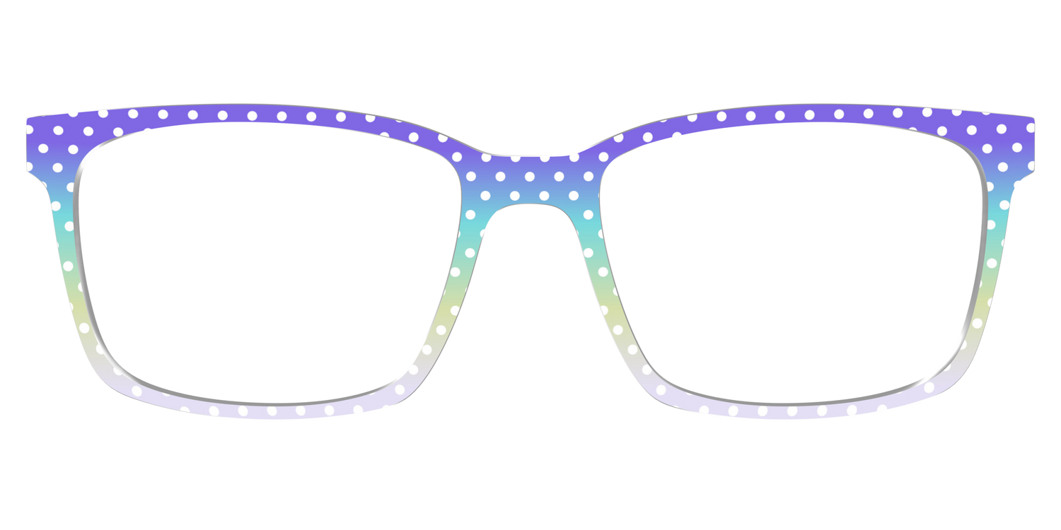 The Violet to Thistle Gradient Polka Dot - Lifestyle Kirby Top Image - Pair Eyewear