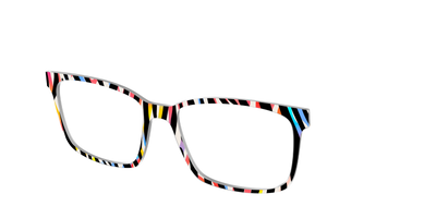 The Vivid Zebra Stripes - Angle Top Thumbnail - Pair Eyewear