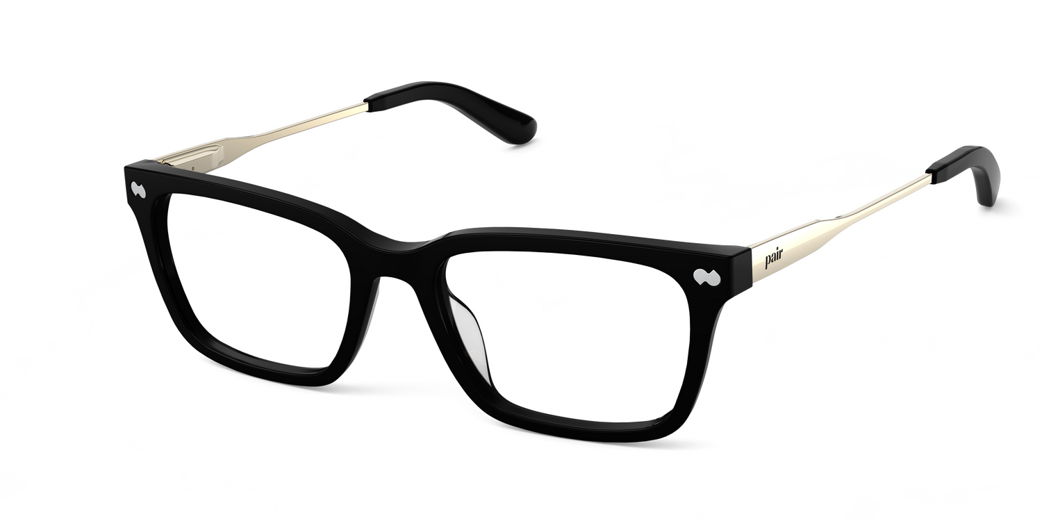 Mixed Material Black Gold Metal
