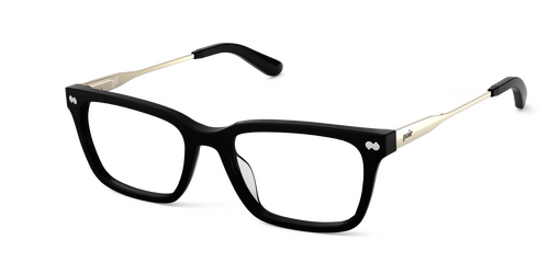 Mixed Material Black Gold Metal