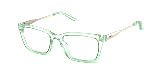Mixed Material Green Clear Gold Metal