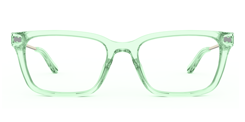 Mixed Material Green Clear Gold Metal