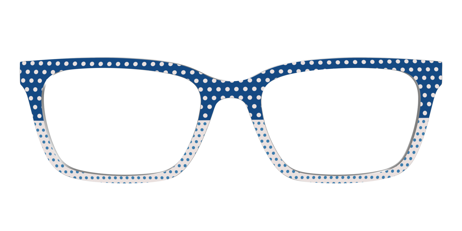 The Aegean Polka Dot Print Mix - Front Top Image - Pair Eyewear