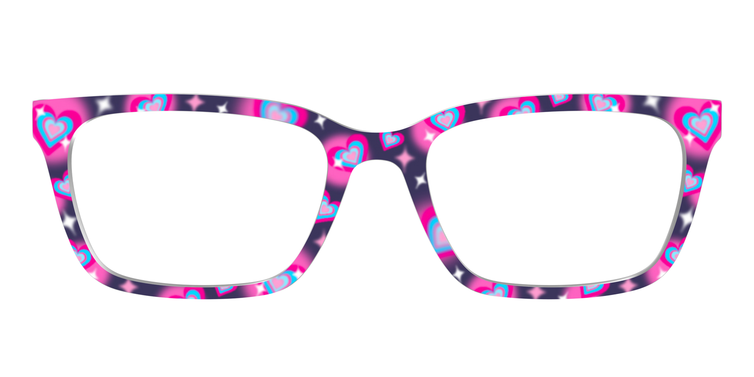 The Airbrushed Hearts - Front Top Image - Pair Eyewear