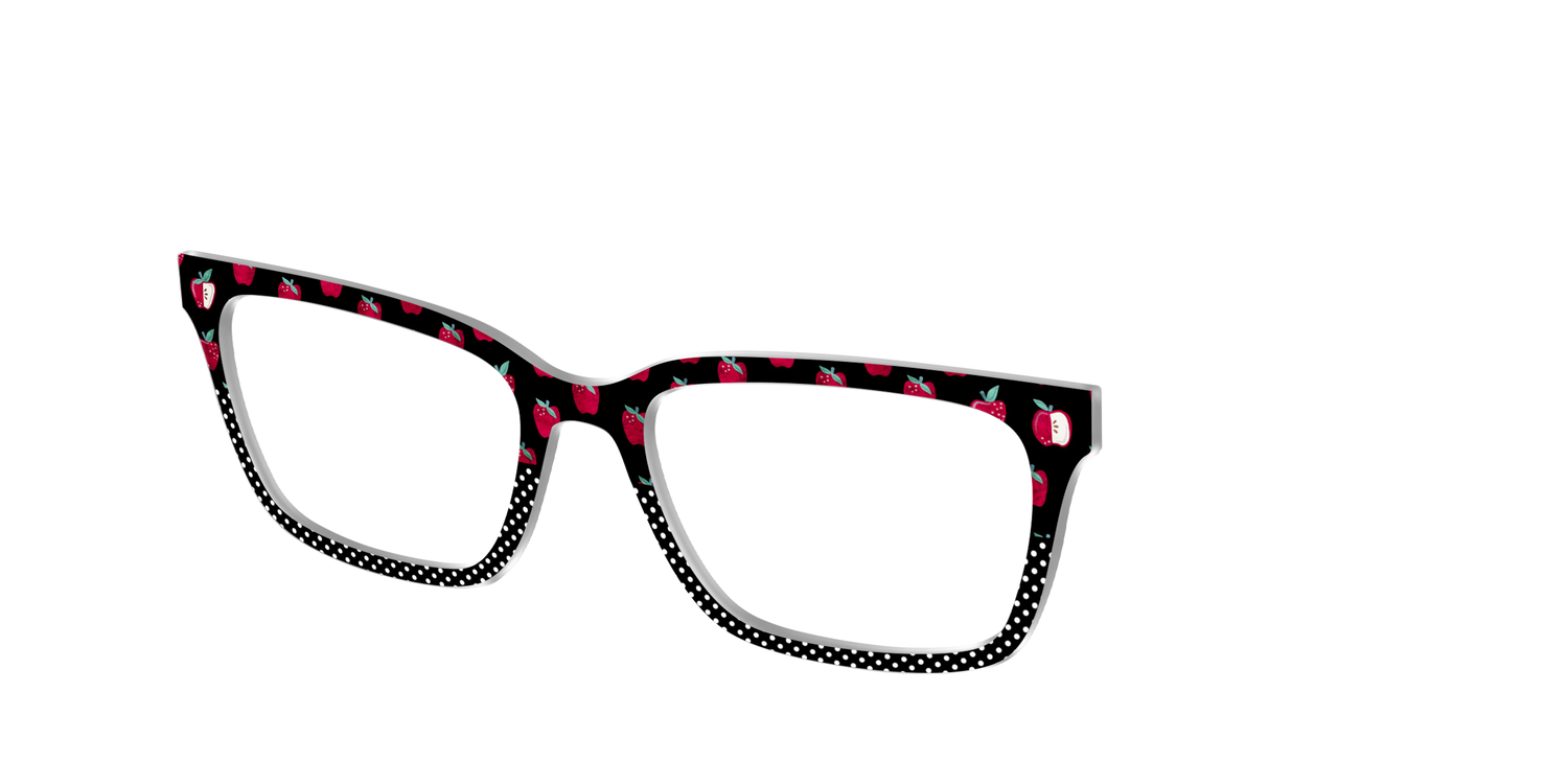 The Apple Polka Dot Split - Angle Top Image - Pair Eyewear