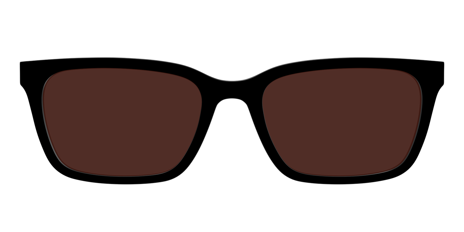 The Black with Brown Golf Lens