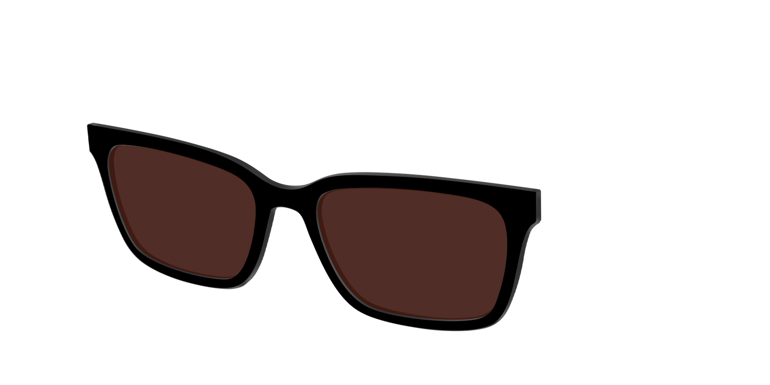 The Black with Brown Golf Lens