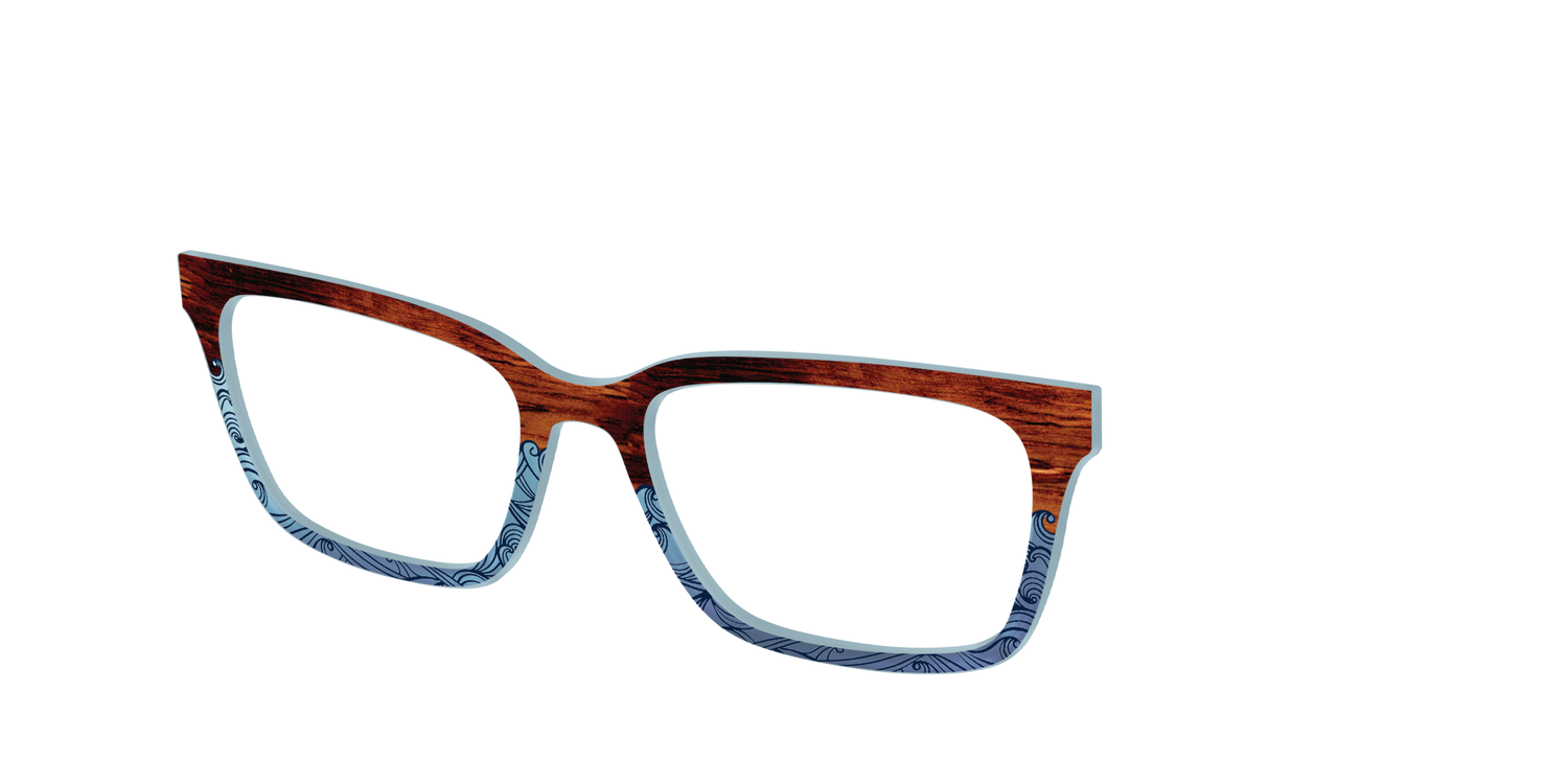 The Blue Wood Waves Crystal