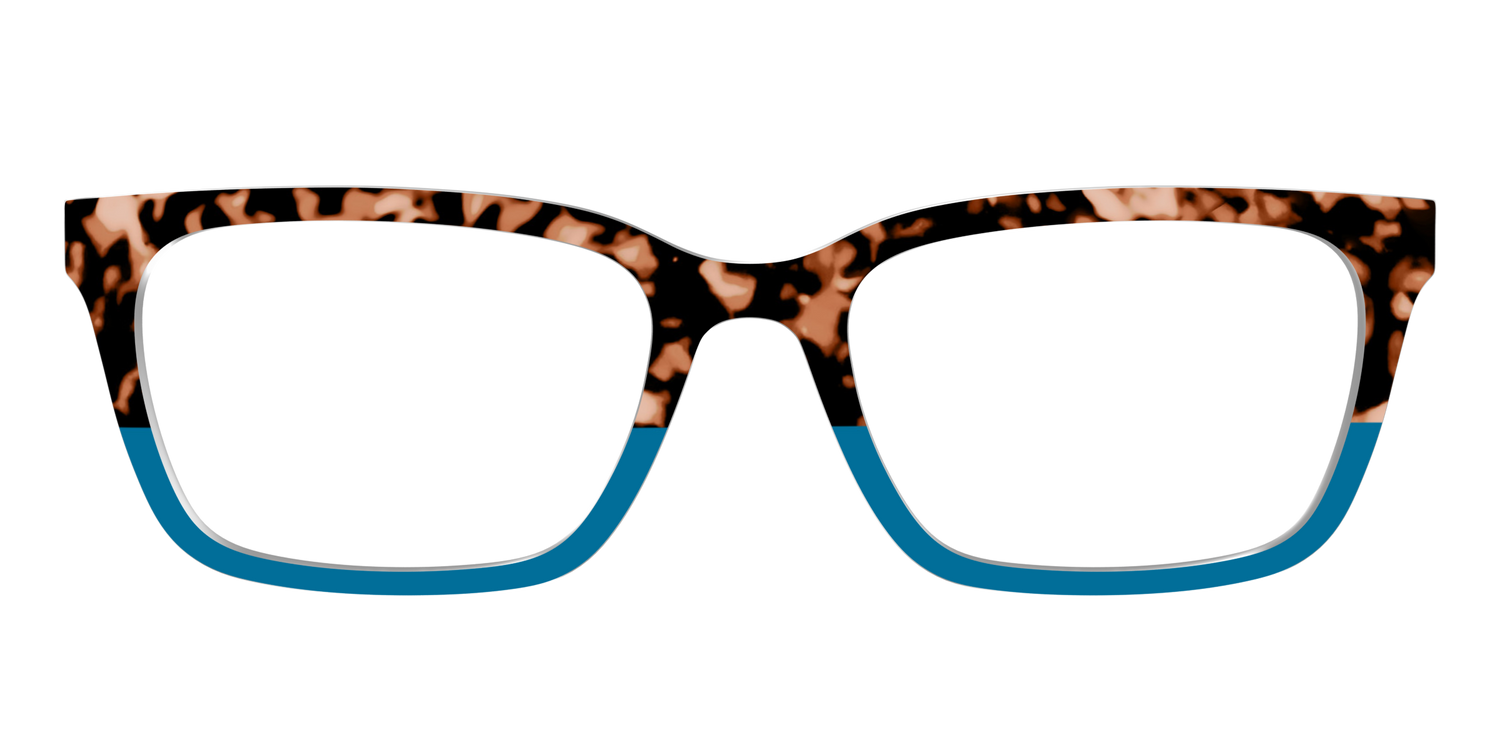 The Bondi Blue Tortoise Split - Front Top Image - Pair Eyewear
