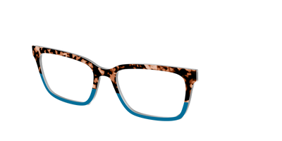 The Bondi Blue Tortoise Split - Angle Top Thumbnail - Pair Eyewear