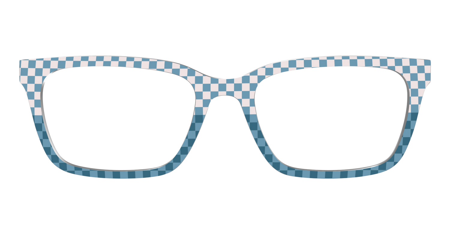 The Cerulean Check Split - Front Top Image - Pair Eyewear