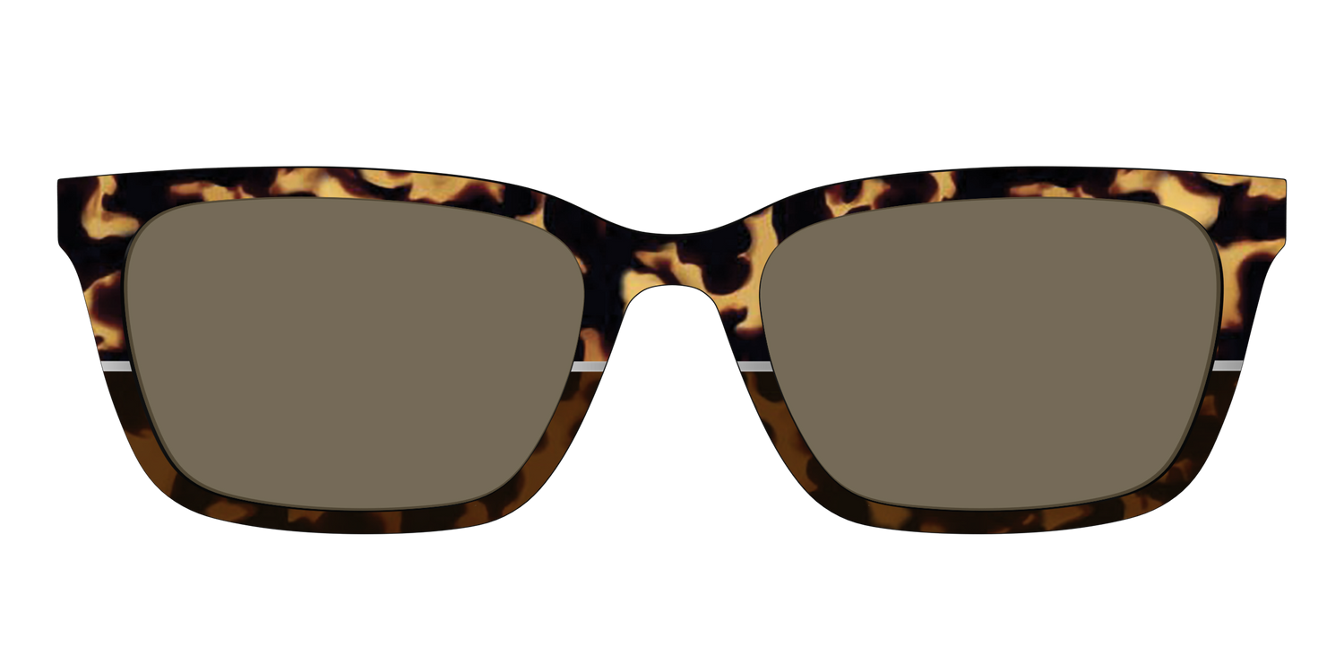 The Polarized Chic Tortoise Split Sun Top - Front Top Image - Pair Eyewear