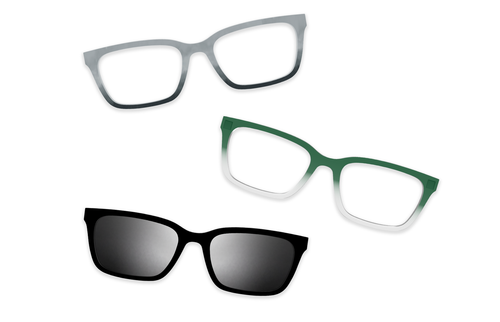 Crystal Clear Silver Metal - Set - Pair Eyewear