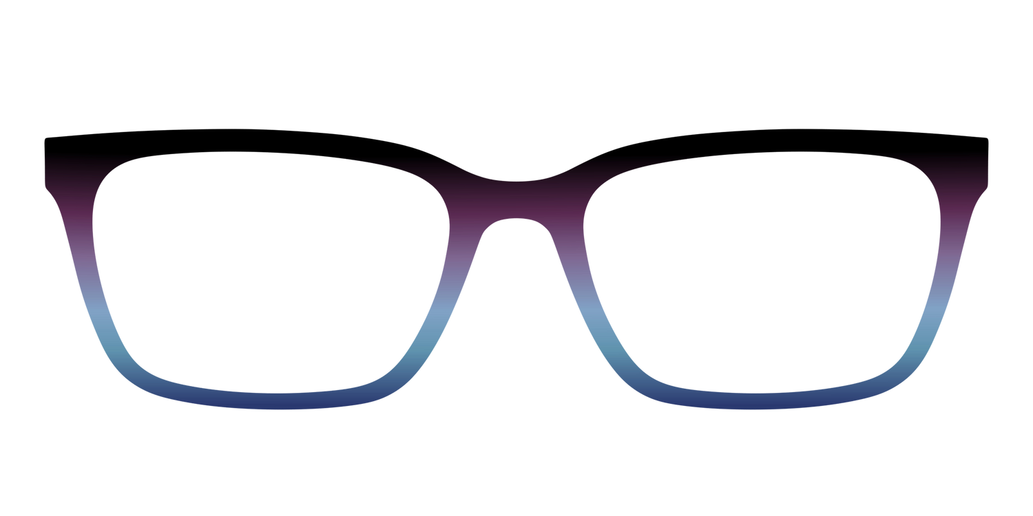 The Dark Magenta to Cerulean Gradient - Front Top Image - Pair Eyewear