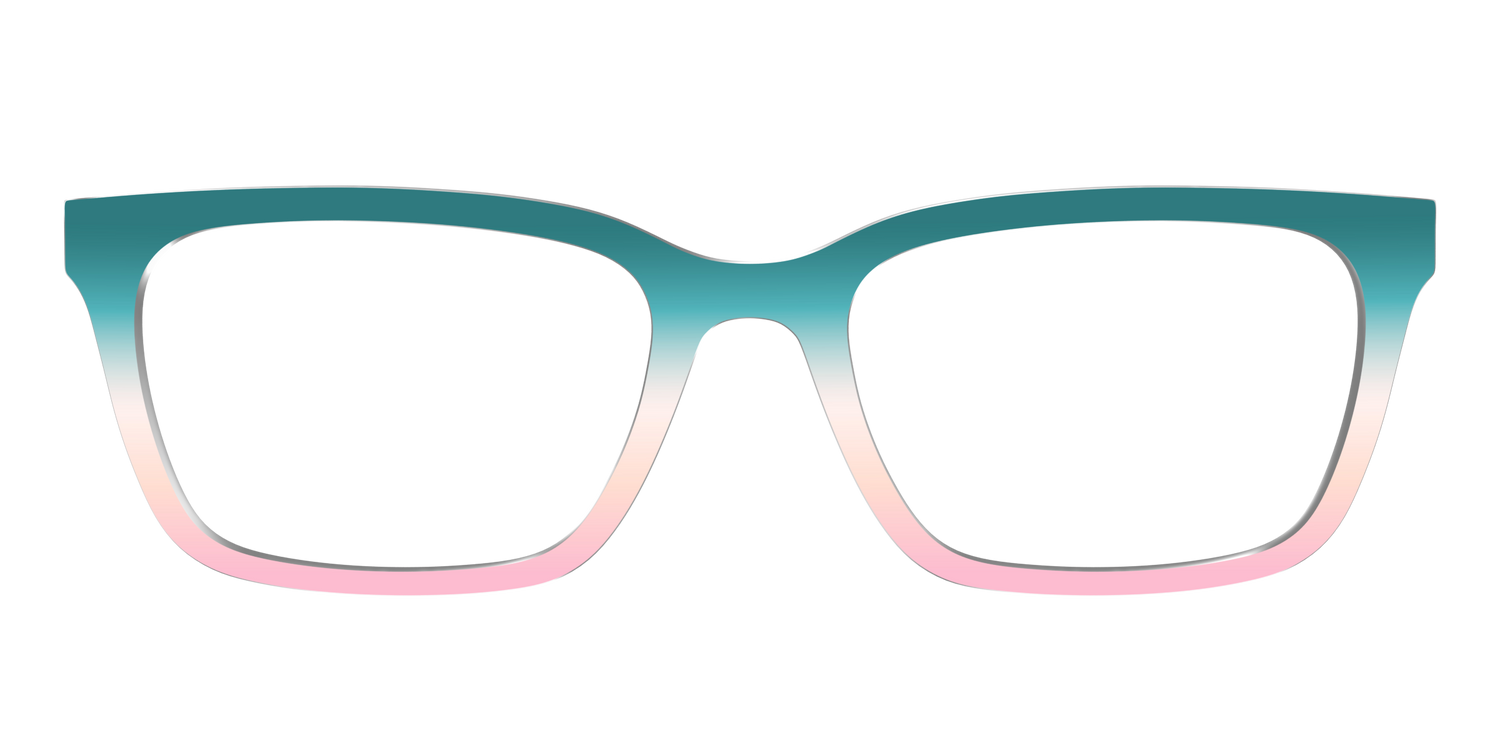 The Deep Sea to Pink Sand Gradient - Front Top Image - Pair Eyewear