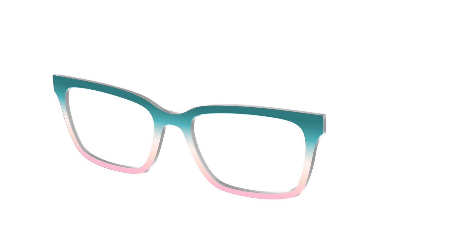 The Deep Sea to Pink Sand Gradient - Angle Top Image - Pair Eyewear