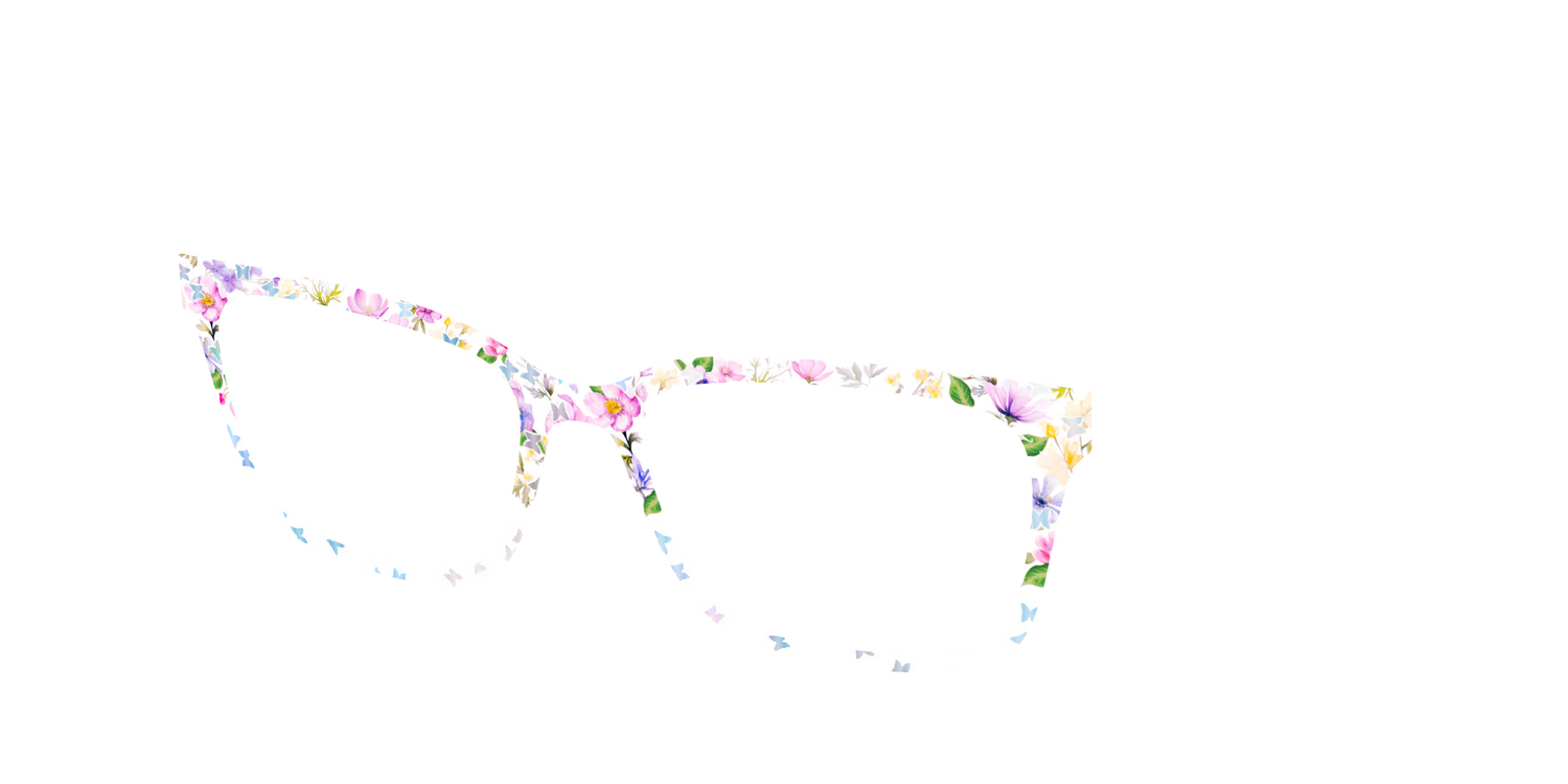 The Delicate Flower Crown with Butterfly Glitter - Angle Top Image - Pair Eyewear
