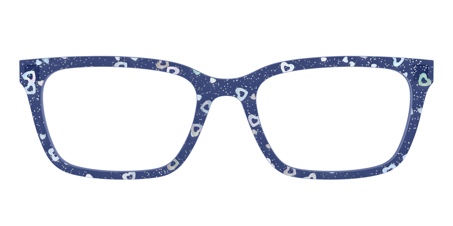 The Denim Heart Glitter Crystal - Front Top Image - Pair Eyewear