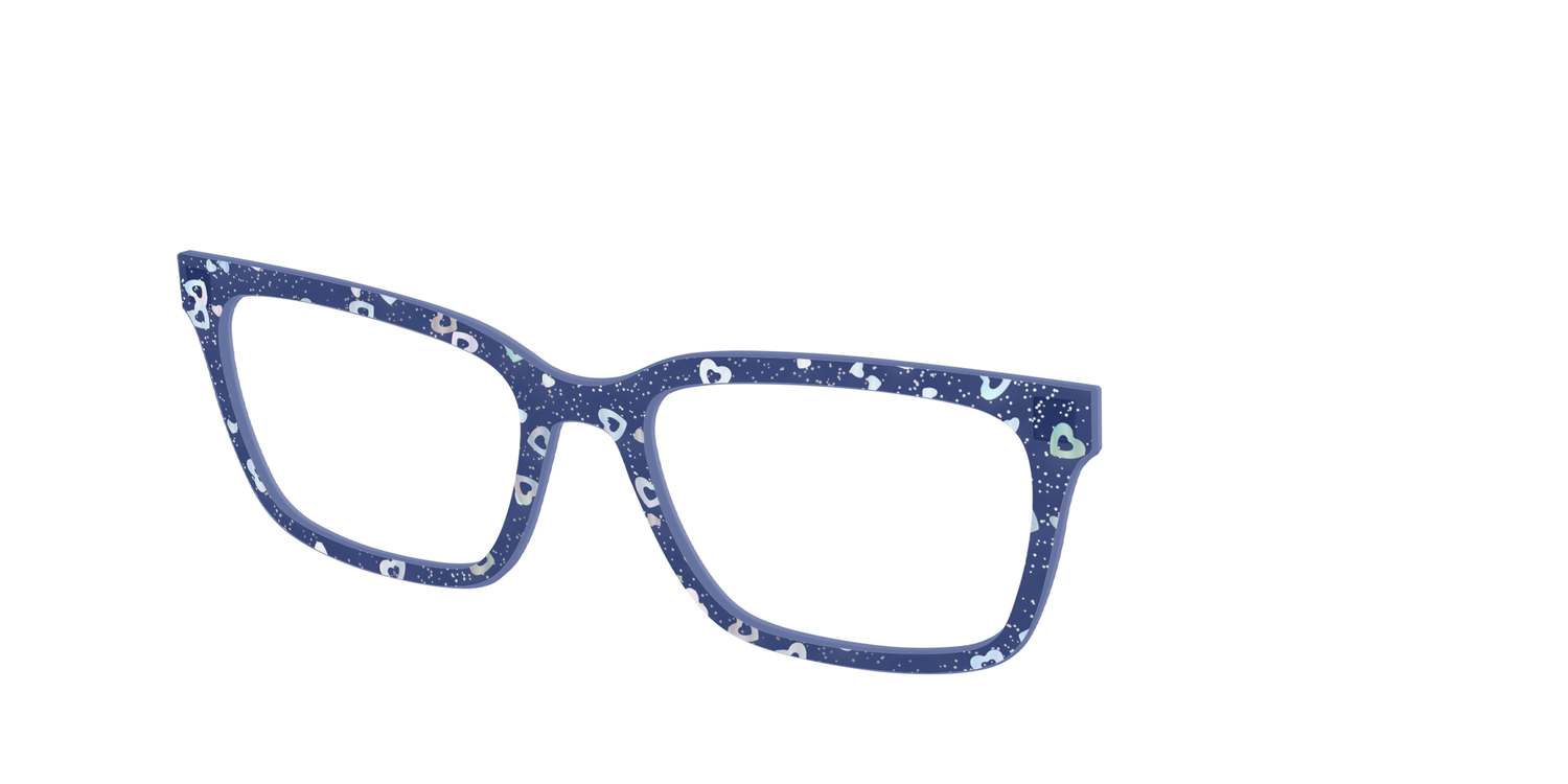 The Denim Heart Glitter Crystal - Angle Top Image - Pair Eyewear