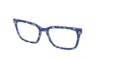 The Denim Heart Glitter Crystal - Angle Top Thumbnail - Pair Eyewear