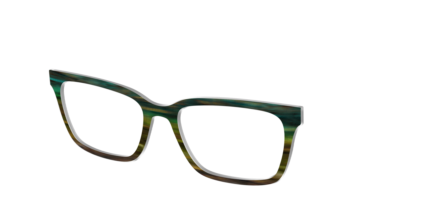 The Emerald Gradient Horn - Angle Top Image - Pair Eyewear