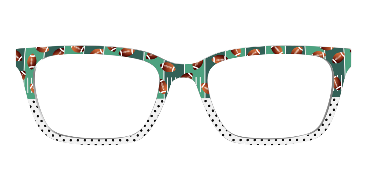 The Fifty Yard Line Polka Dot Split - Front Top Image - Pair Eyewear