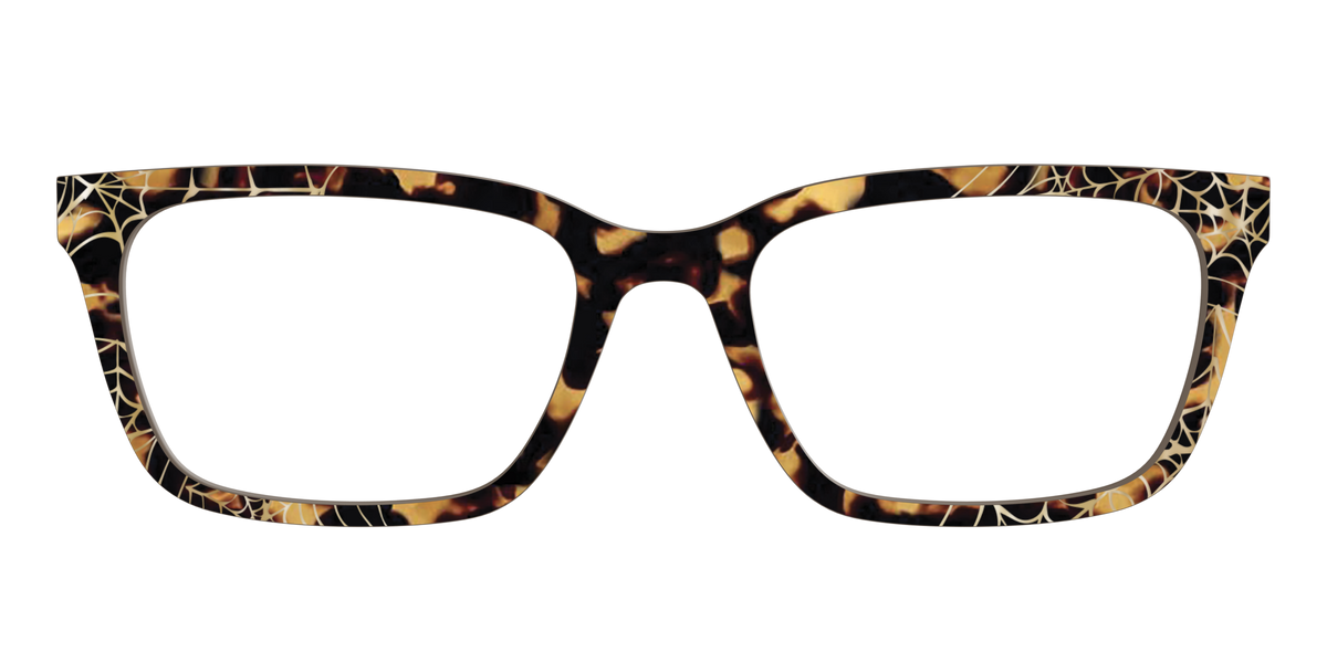 The Haunted Tortoise with Gold Foil Webs - Front Top Image - Pair Eyewear