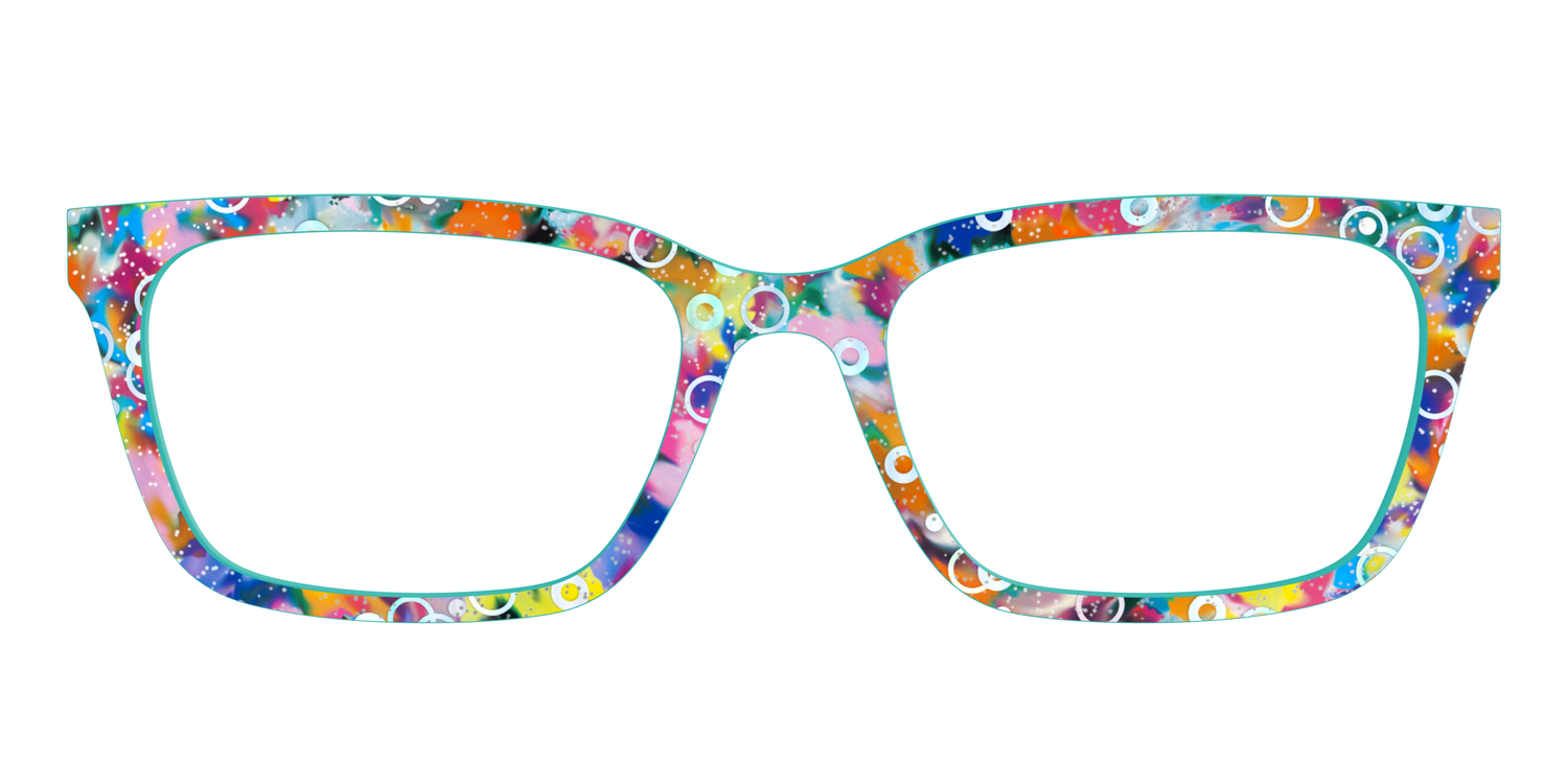 The Imaginative Tortoise with Bubble Glitter - Front Top Image - Pair Eyewear