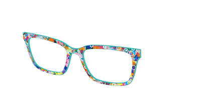 The Imaginative Tortoise with Bubble Glitter - Angle Top Thumbnail - Pair Eyewear