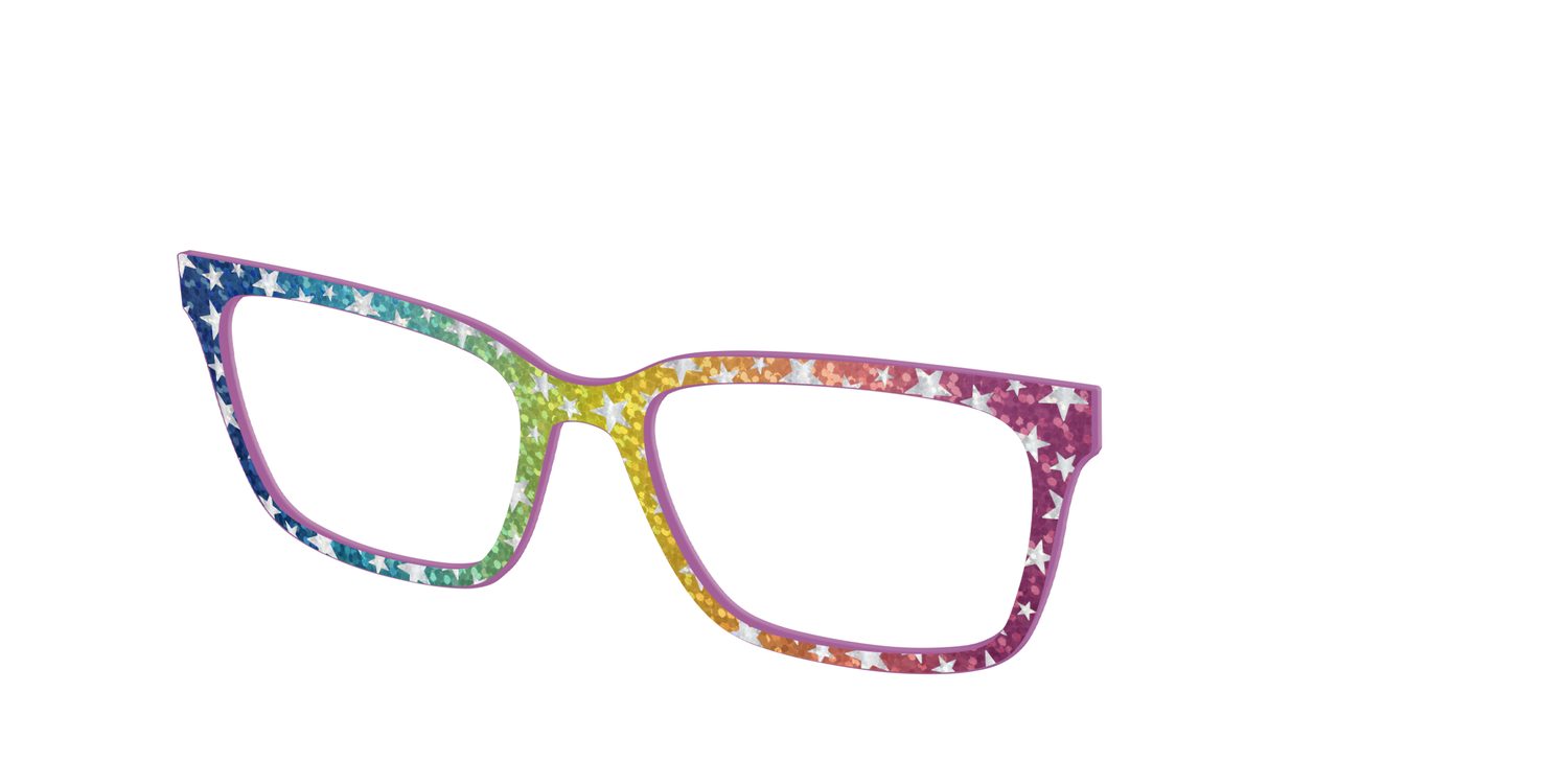 The Iridescent Rainbow Stars - Angle Top Image - Pair Eyewear