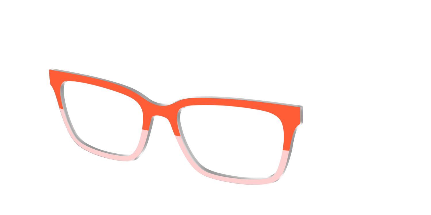 The Jasper & Venetian Pink Split - Angle Top Image - Pair Eyewear