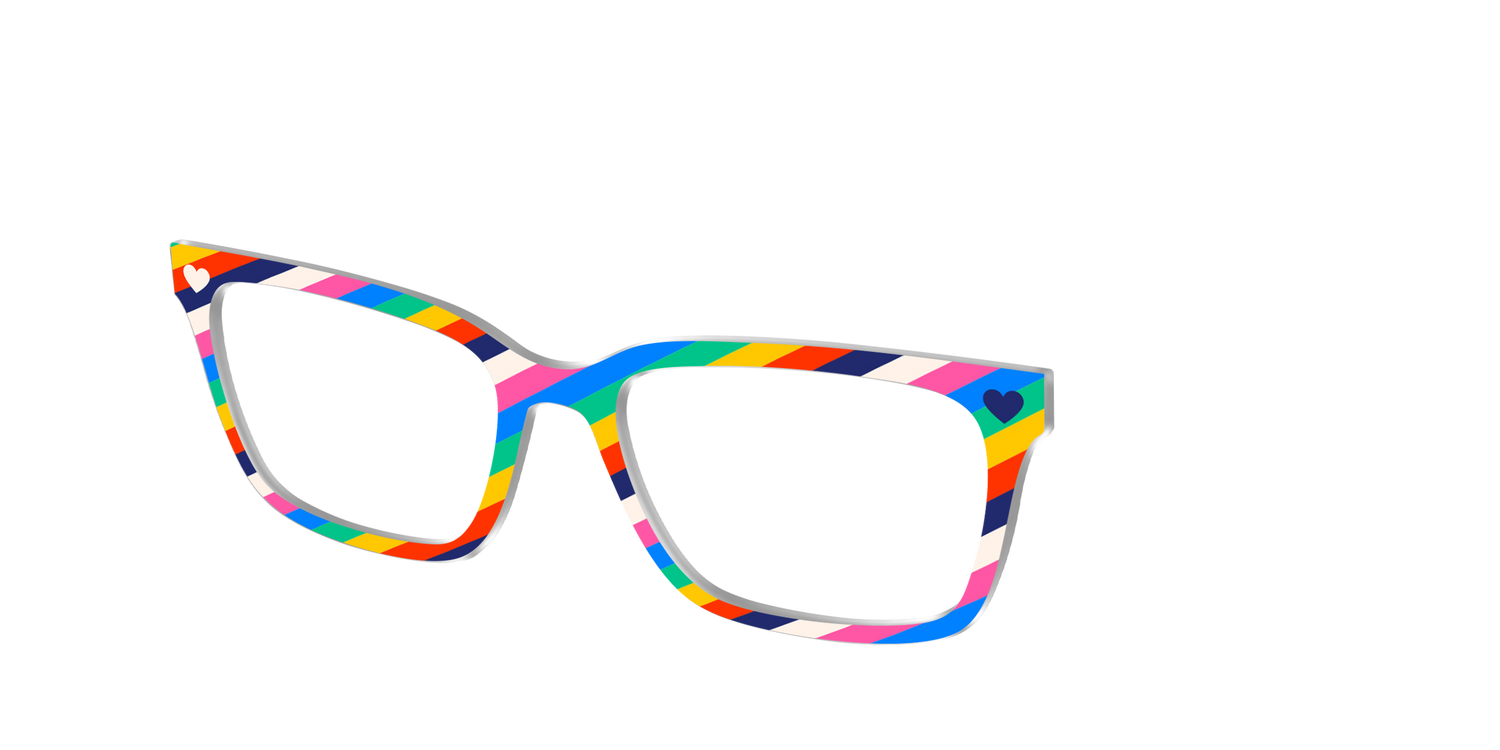 The Love Out Loud Stripes - Angle Top Image - Pair Eyewear