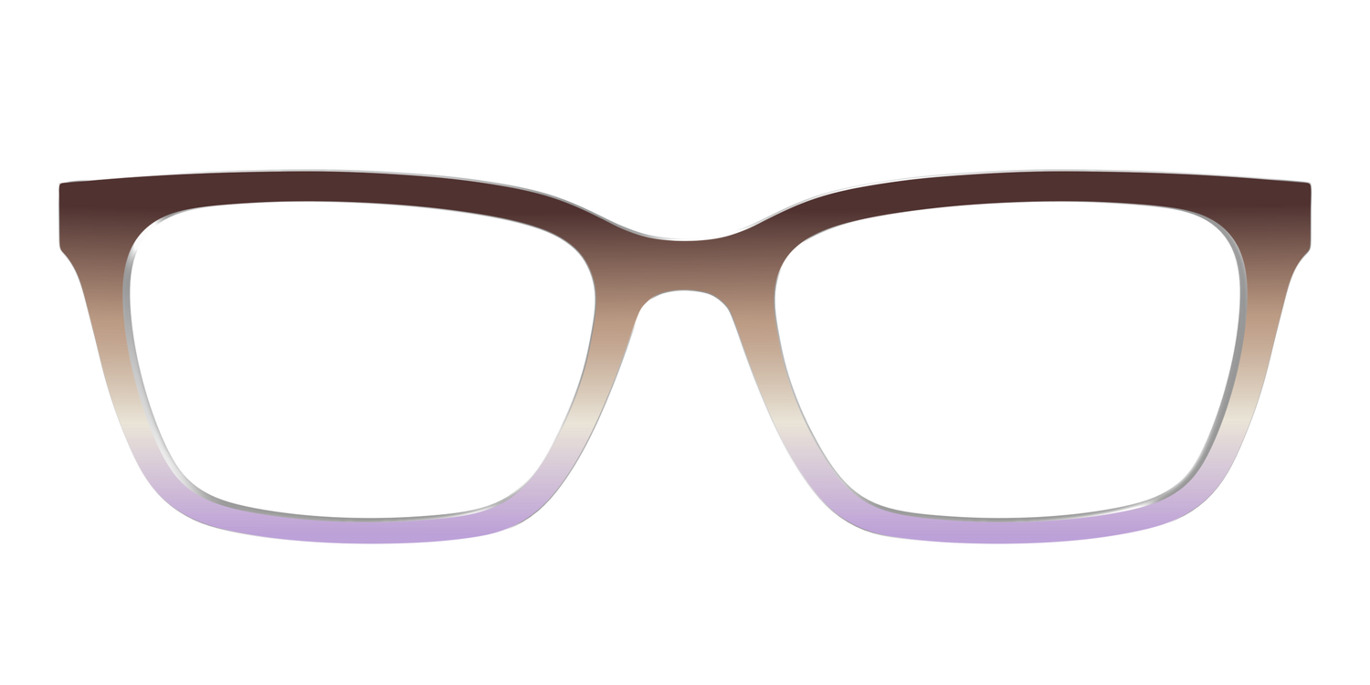 The Mocha to Light Lavender Gradient - Front Top Image - Pair Eyewear