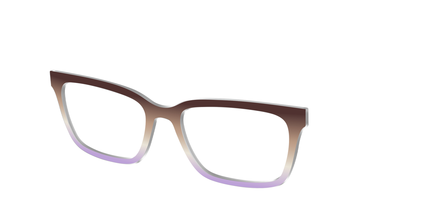 The Mocha to Light Lavender Gradient - Angle Top Image - Pair Eyewear