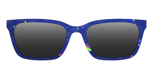The Polarized Navy Holographic Bubbles Sun Top
