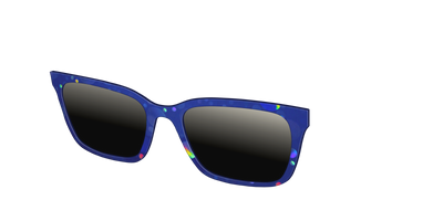 The Polarized Navy Holographic Bubbles Sun Top